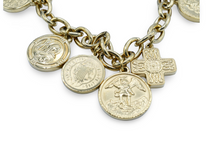 Load image into Gallery viewer, Religious Hanging Coin Bracelet