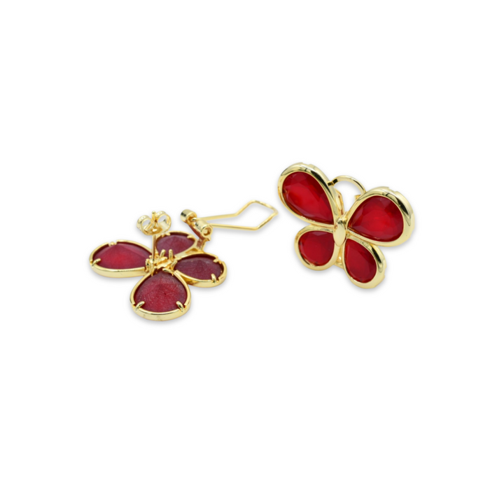Red Butterfly Earrings