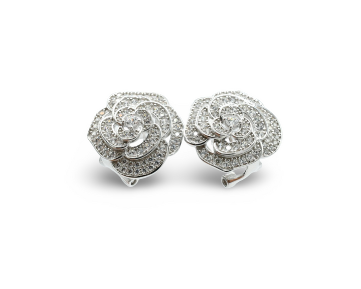 Rose Earrings Plata 925