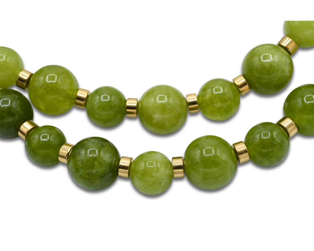 Light Olive Green Natural Quartz Choker