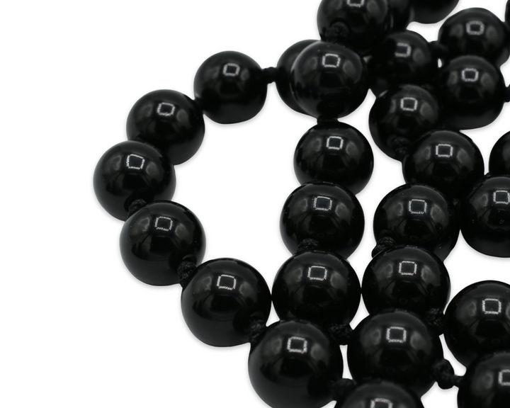 Long Black Agate Necklace