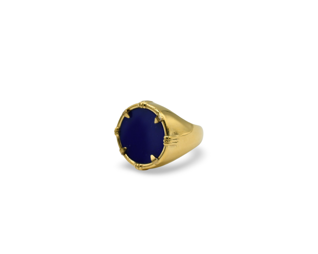Blue Medallion Ring