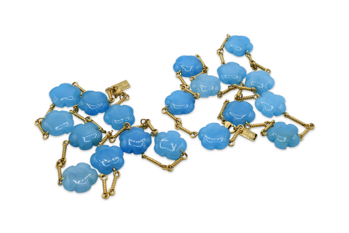 Natural Flower Necklace Blue