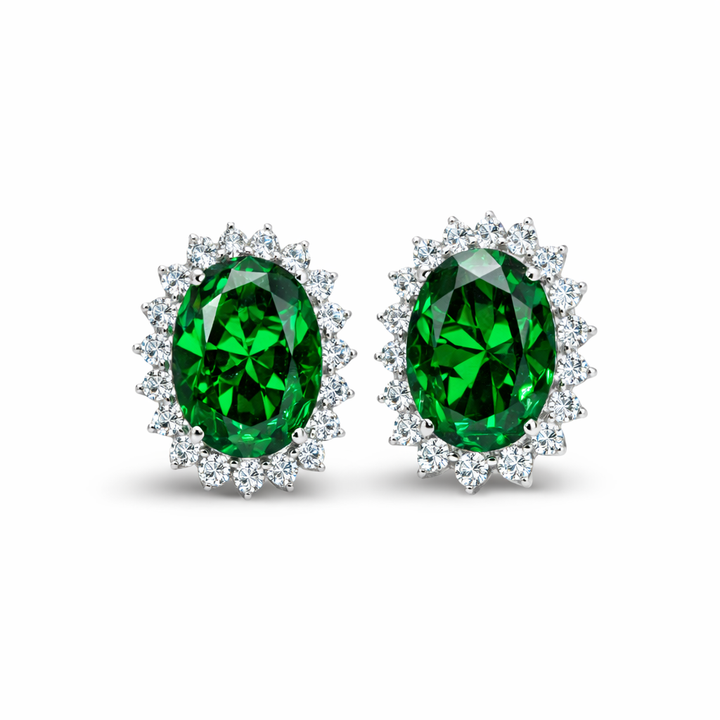 Princess Green Earrings 925
