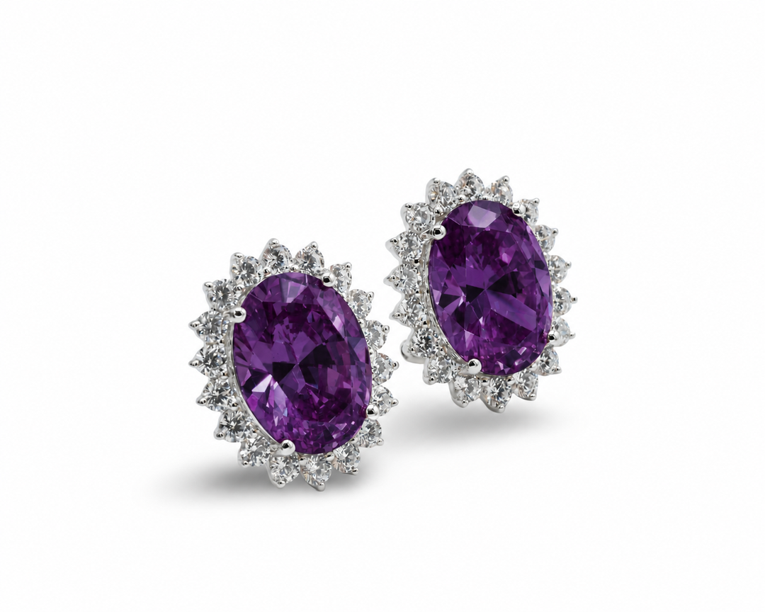 Princess Amethyst Earrings 925