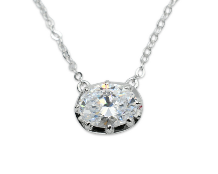 Oval Silver Necklace 925