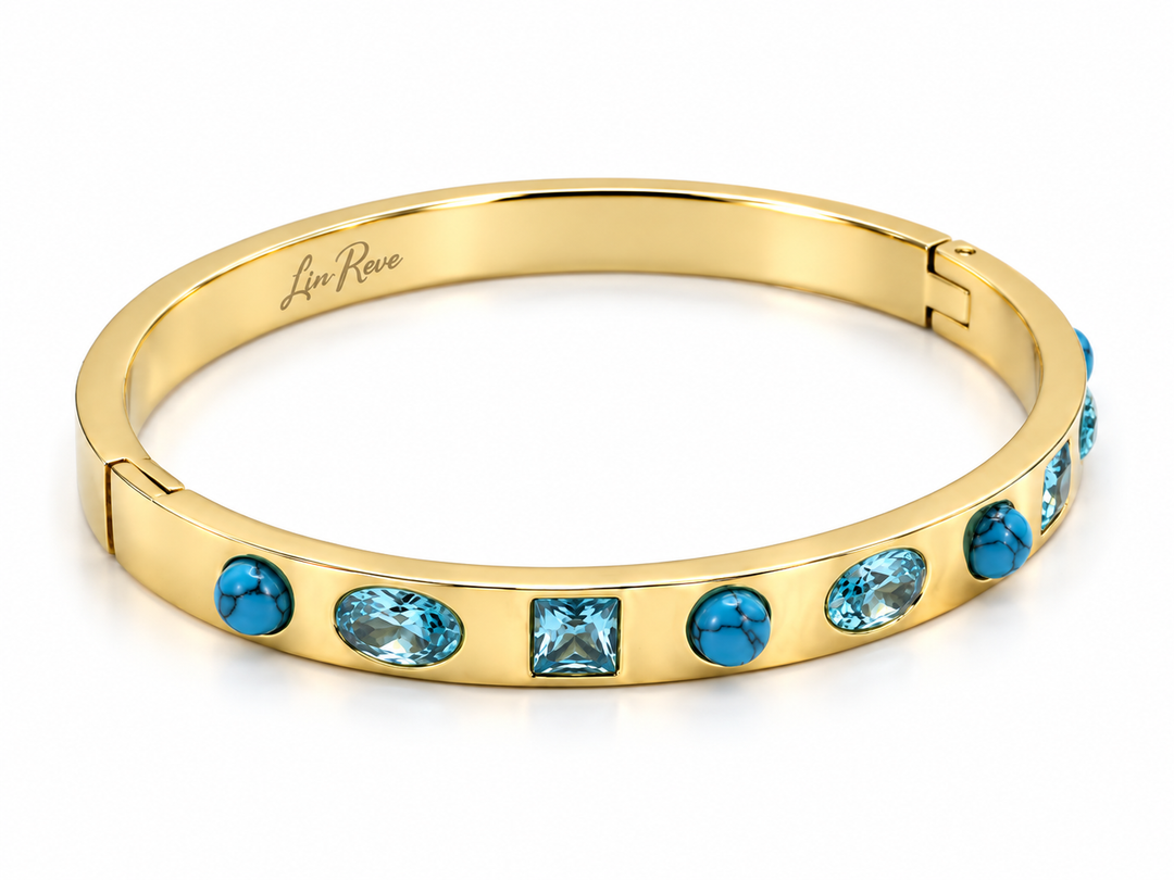 Turquoise / Zirconia Stone Bangle