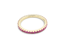 Load image into Gallery viewer, Eternal Fuchsia Band Ring / Anillo 10K