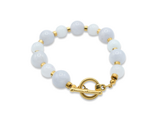 Load image into Gallery viewer, Grey Blue Natural Quartz Bracelet