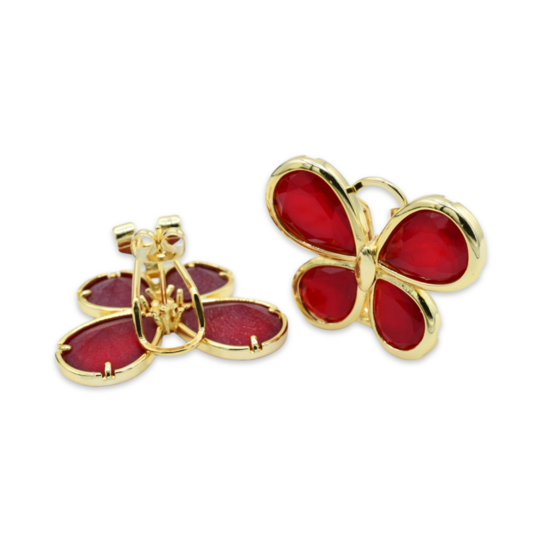 Red Butterfly Earrings