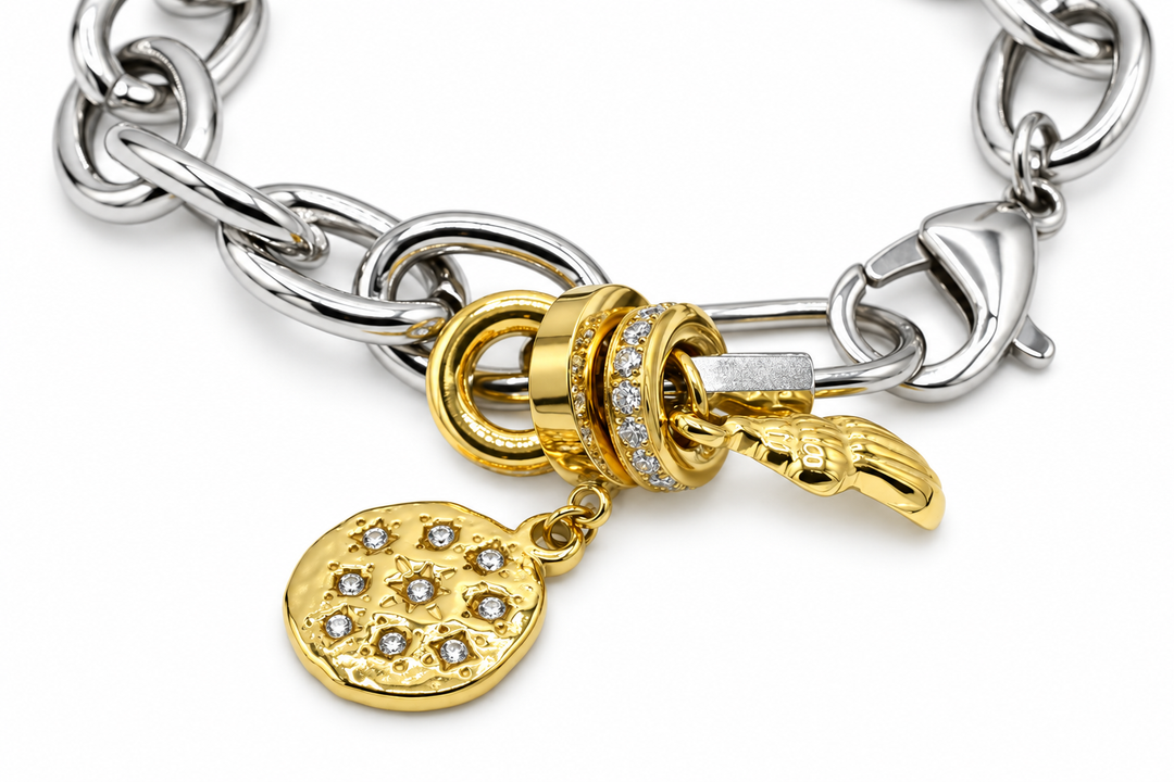 2-Tone Gemstone Bracelet