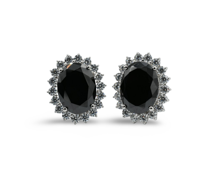 Princess Black Earrings Plata 925