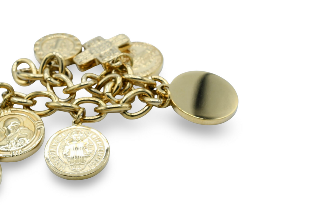 Religious Hanging Coin Bracelet
