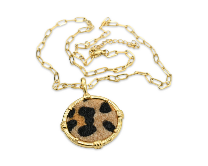 Leopard Medallion Necklace
