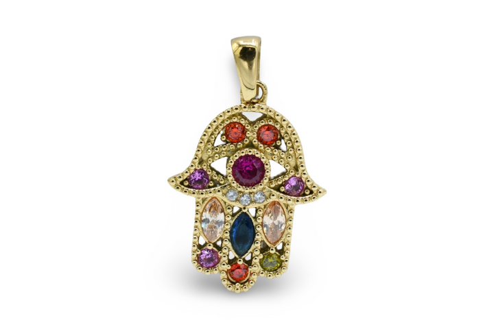 Colorful Hamsa Necklace