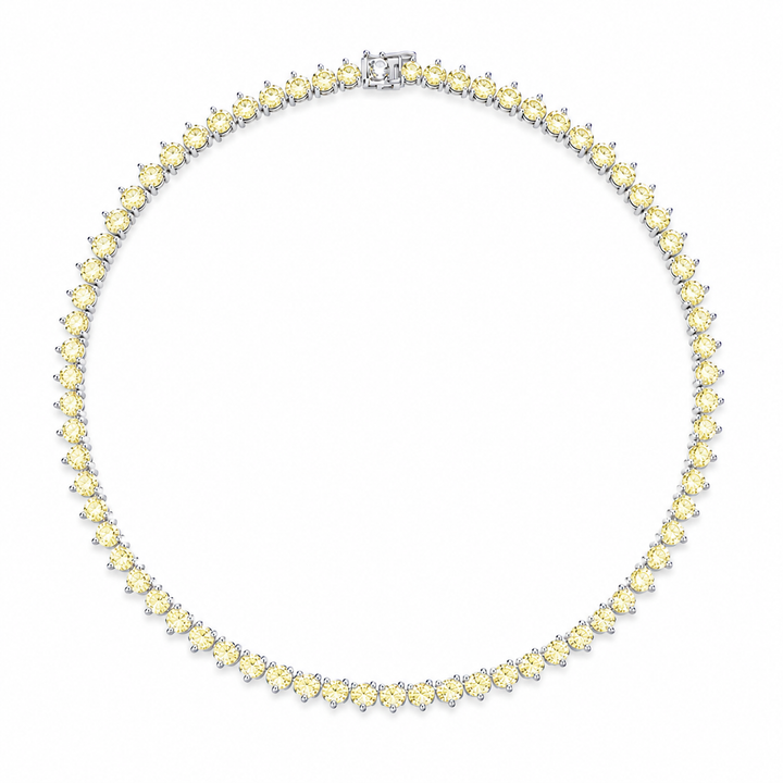 Yellow Tennis Necklace 925