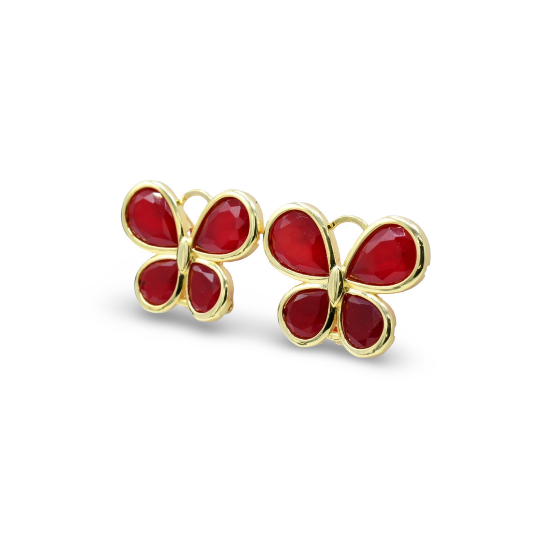 Red Butterfly Earrings