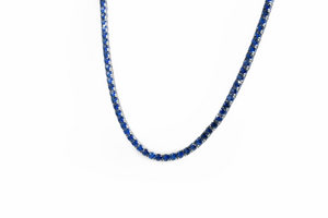 Sapphire Tennis Choker Plata 925