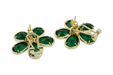 Load image into Gallery viewer, Esmeralda Flower Earrings