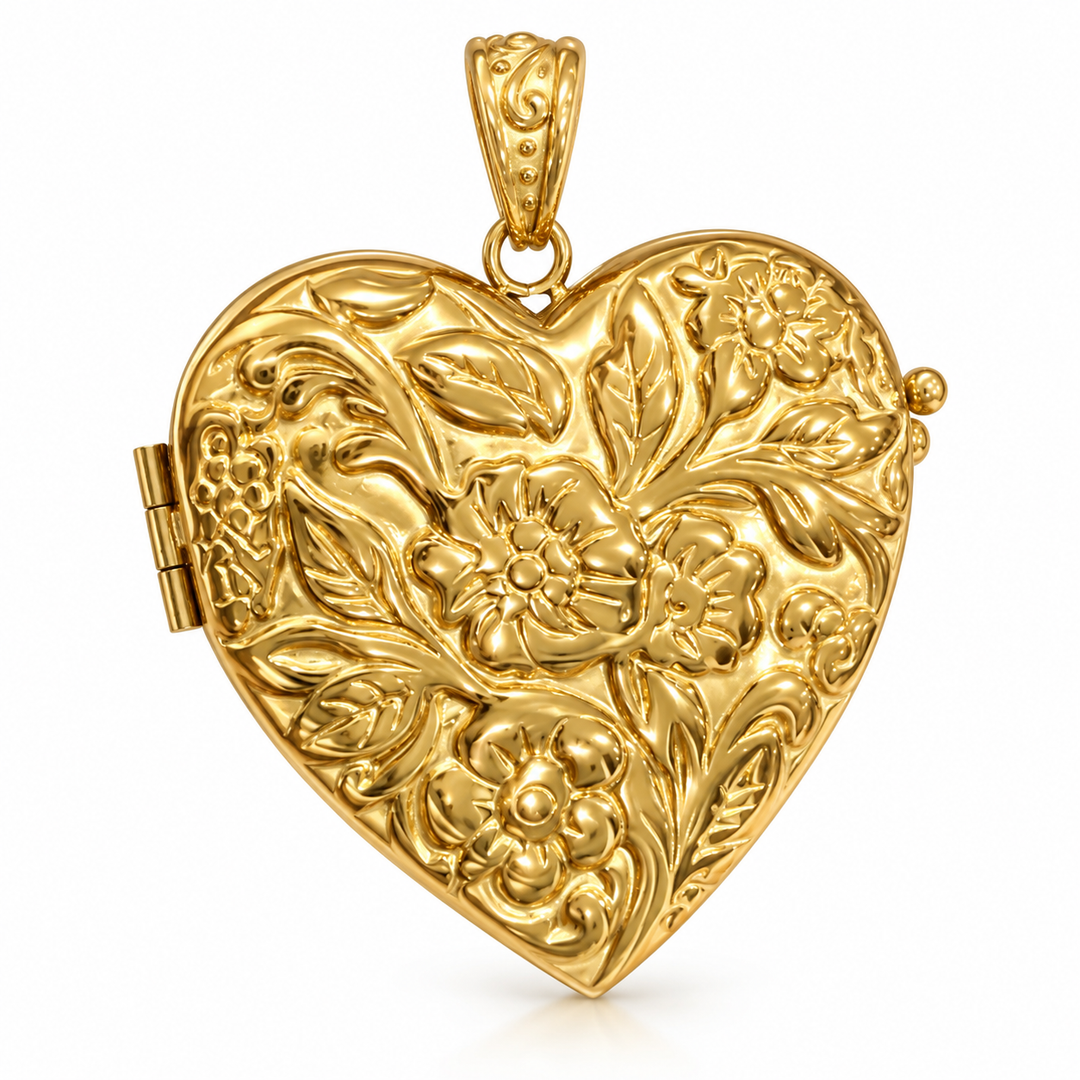 Open Heart Reliquary Pendant