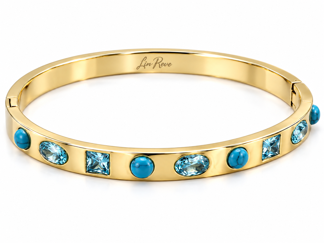 Turquoise / Zirconia Stone Bangle