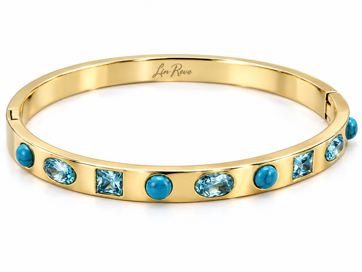 Turquoise / Zirconia Stone Bangle