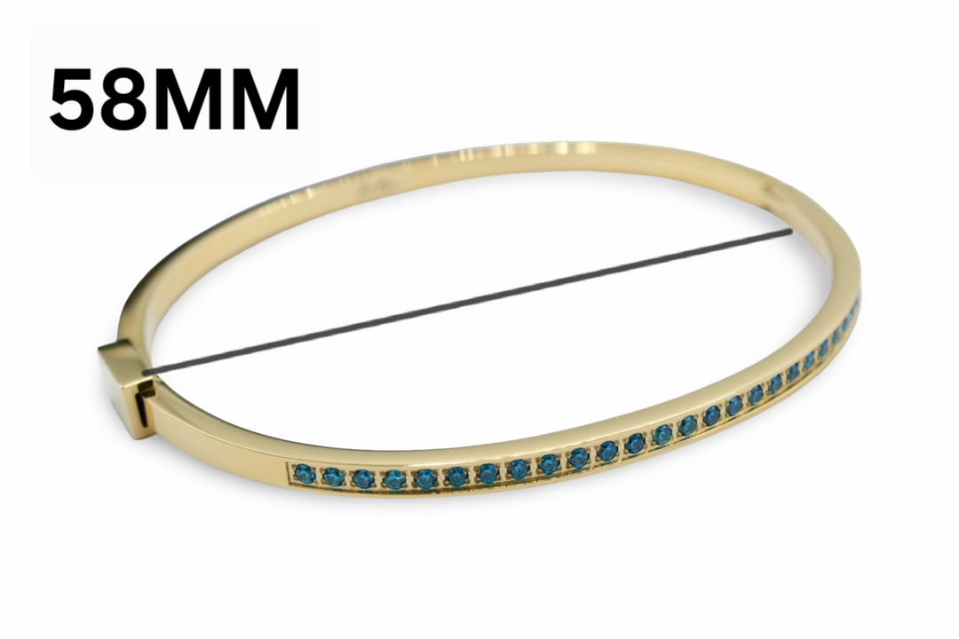 Skinny Steel Blue Bangle