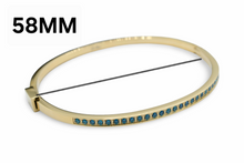 Load image into Gallery viewer, Skinny Steel Blue Bangle