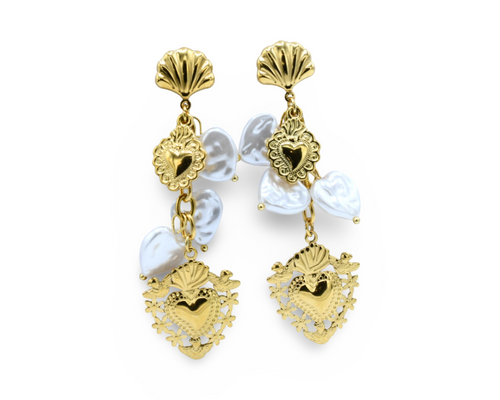 Pearlheart Earrings