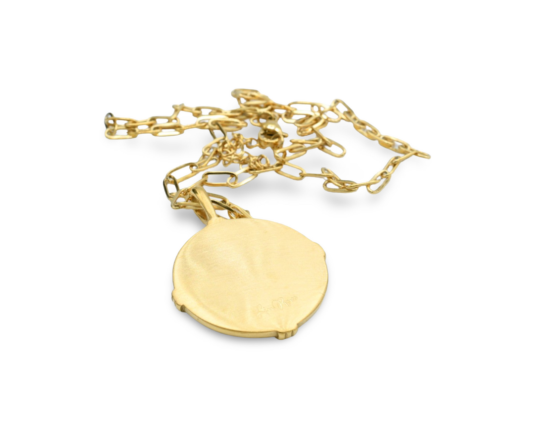 Blue Medallion Necklace