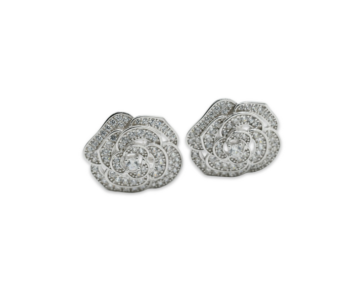 Rose Earrings Plata 925