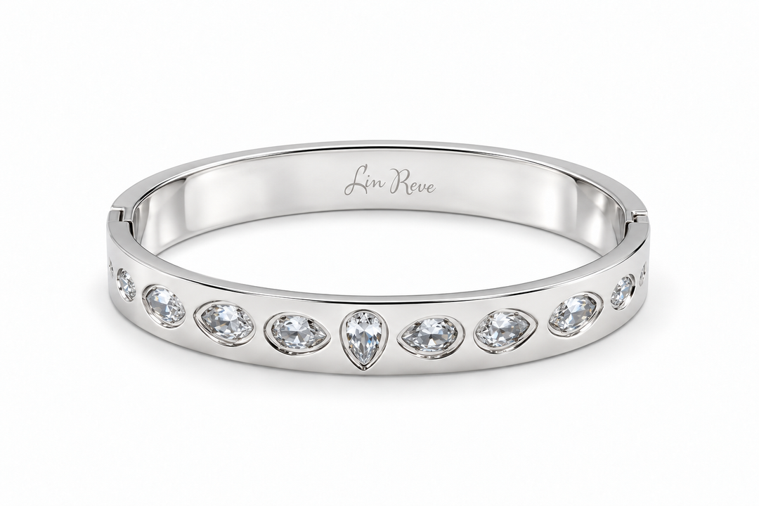 Silver Lagrima Bangle