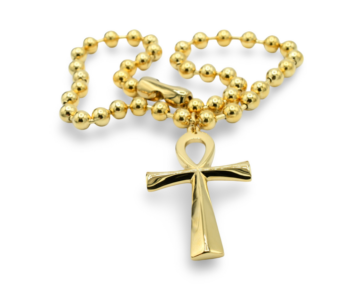 Ankh Cross Ball Chain