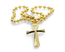 Load image into Gallery viewer, Ankh Cross Ball Chain