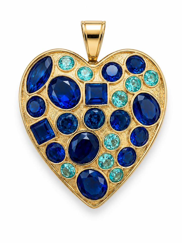 Imperial Blue Heart Pendant