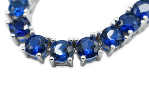 Sapphire Tennis Choker Plata 925