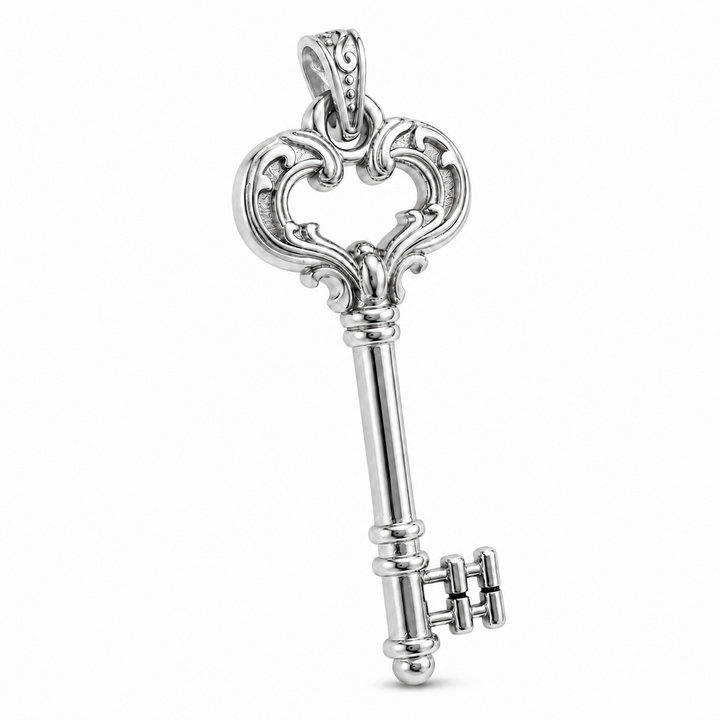 Elegant Gold Key Pendant