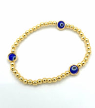 Load image into Gallery viewer, Blue ojito Bracelet 2