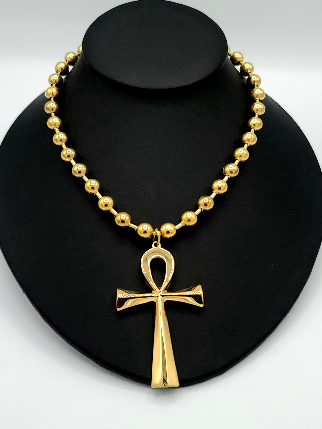 Ankh Cross Ball Chain
