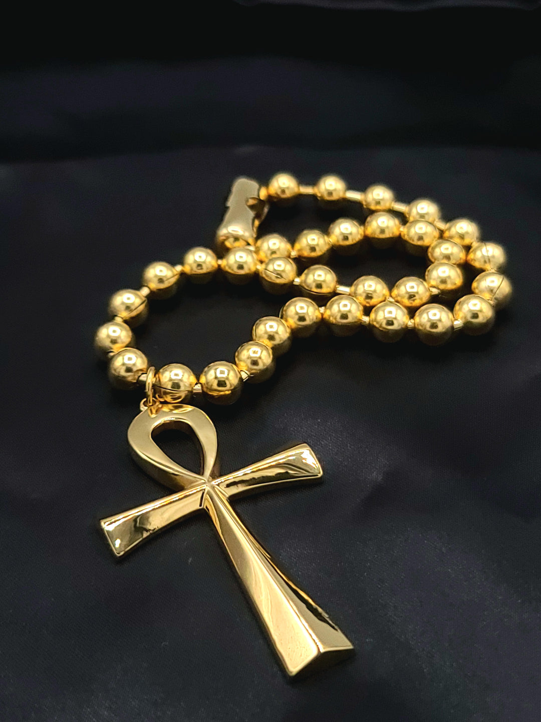 Ankh Cross Ball Chain