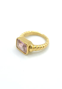 Pink Stone Ring /Anillo