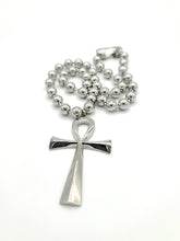 Load image into Gallery viewer, Silver Ankh Cross Necklace