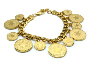 Cuban Coin Drop Bracelet