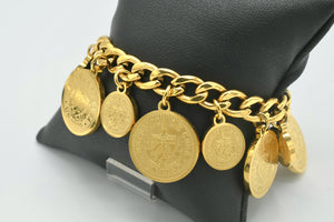 Cuban Coin Drop Bracelet
