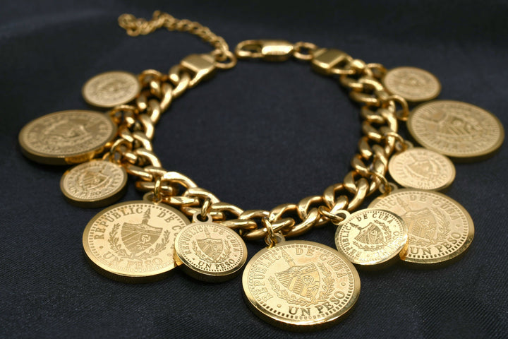 Cuban Coin Drop Bracelet
