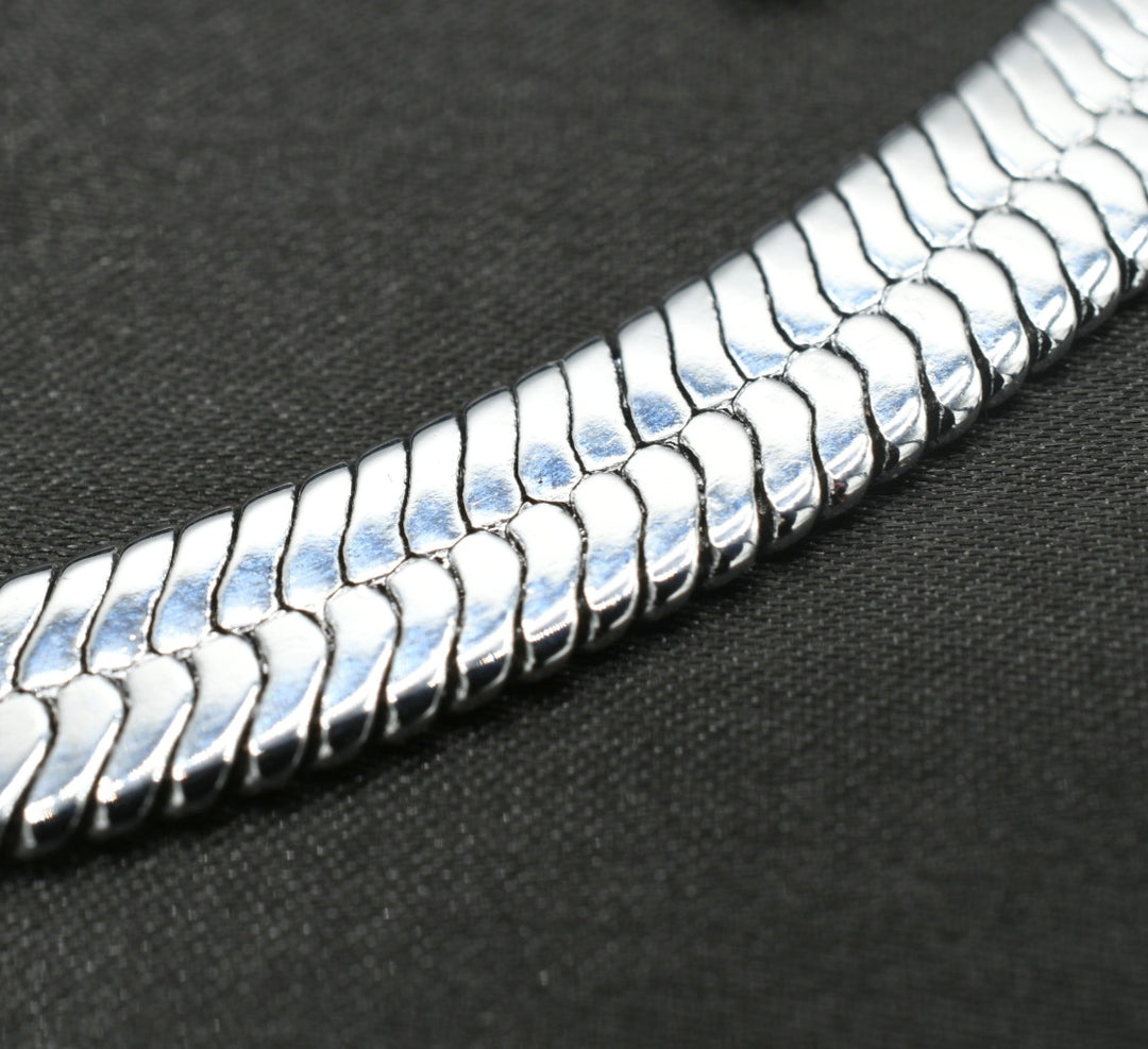 Mega Herringbone Choker ( Plateada )