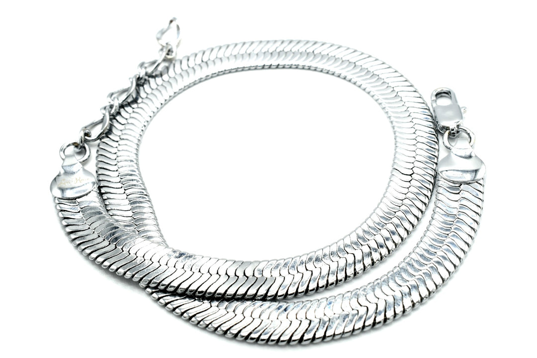 Mega Herringbone Choker ( Plateada )