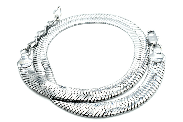 Mega Herringbone Choker ( Plateada )