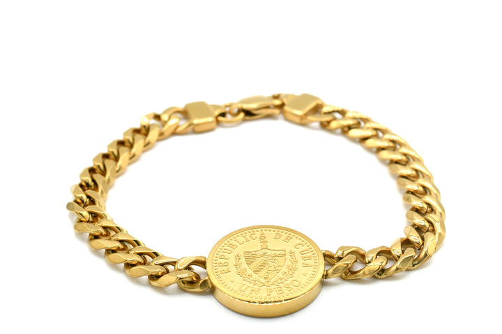 Single Cuban Coin Bracelet