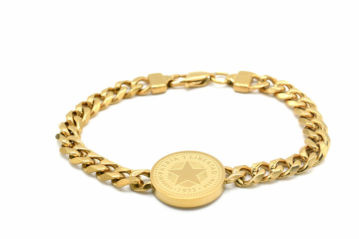 Single Cuban Coin Bracelet